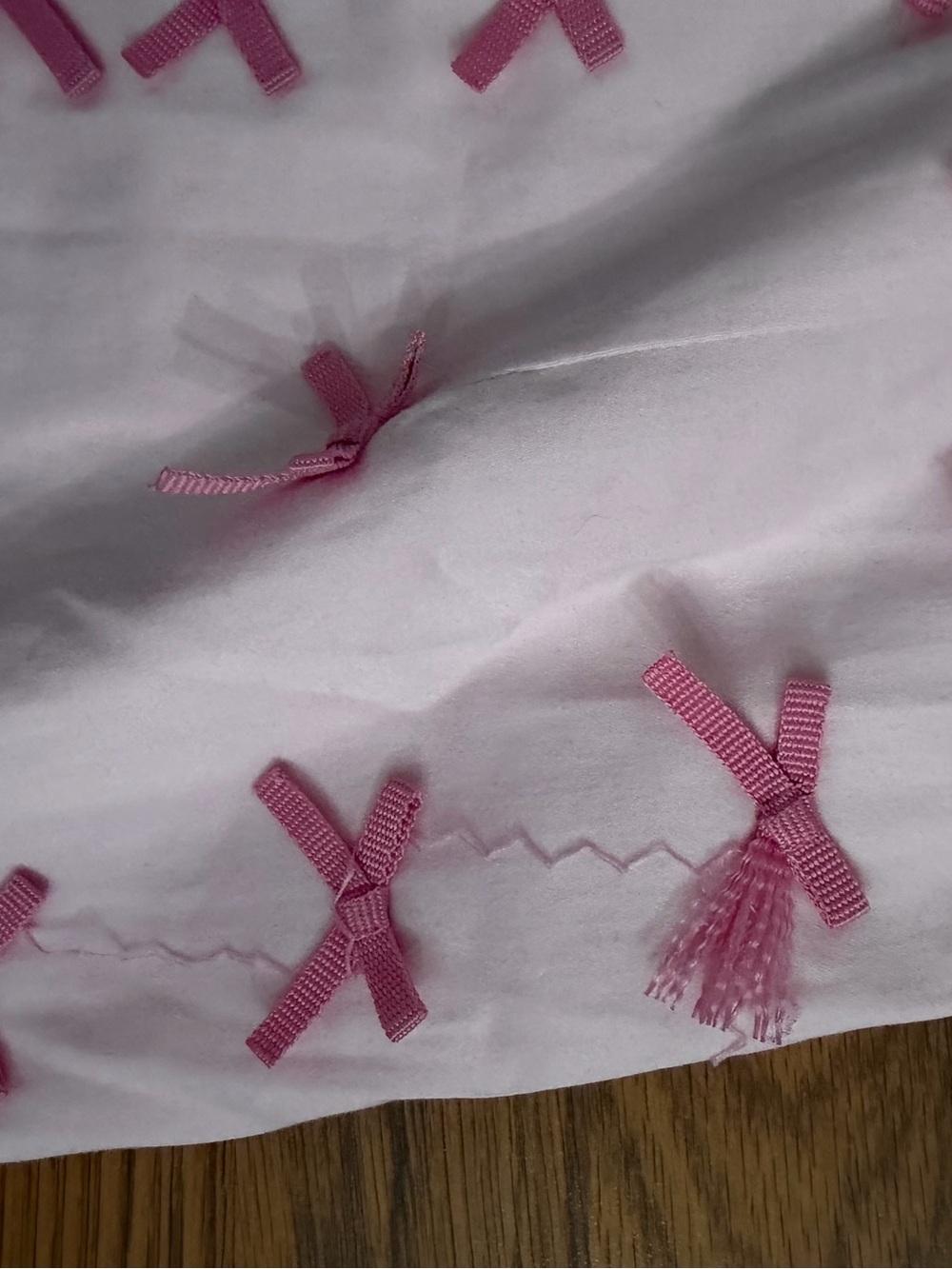NWT Anthropologie Pink Bow-Embellished Mini Dress - Picture 8 of 11